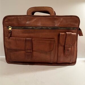 Vintage Tumi Leather Brown Brief Case